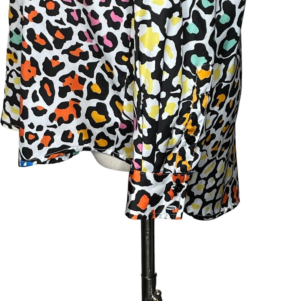 Finley Size Xs Multi Color Leopard Print Long Sle… - image 4